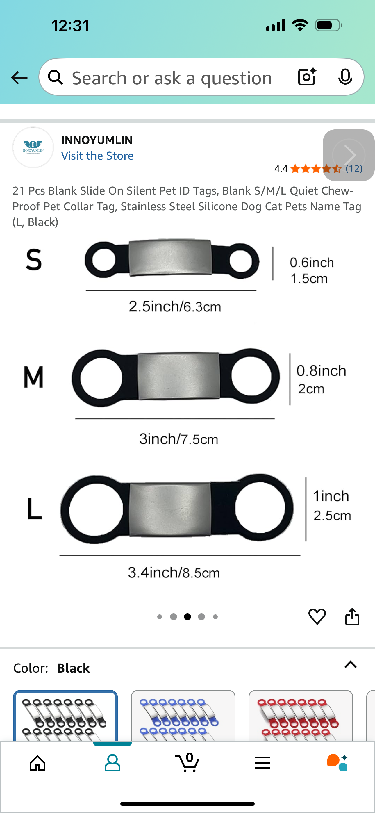 Slide on collar - pet tags