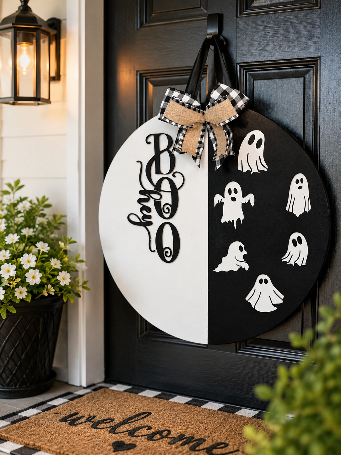 18” Hey Boo Door Hanger